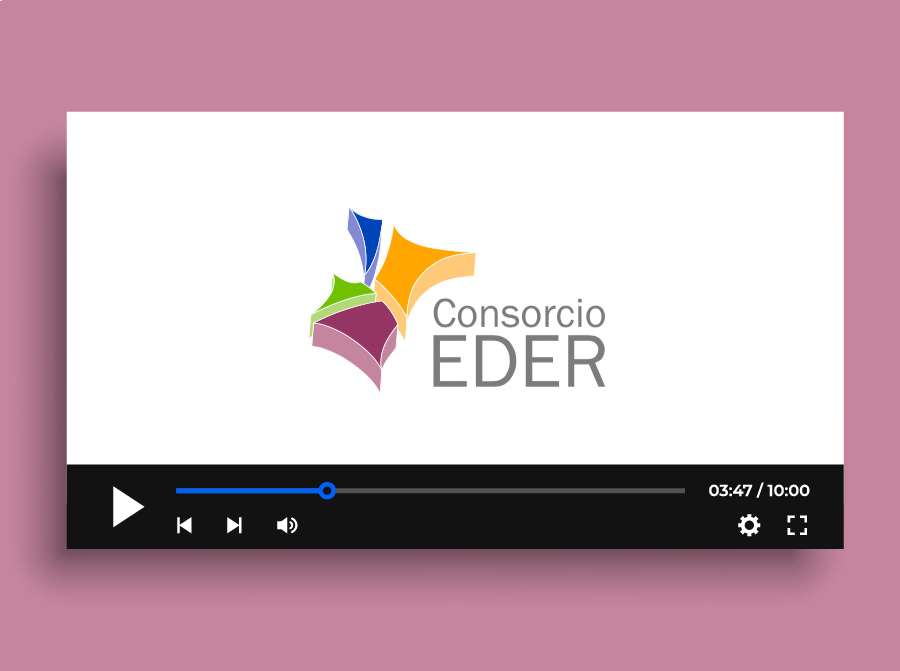 clean video player template with simple buttons